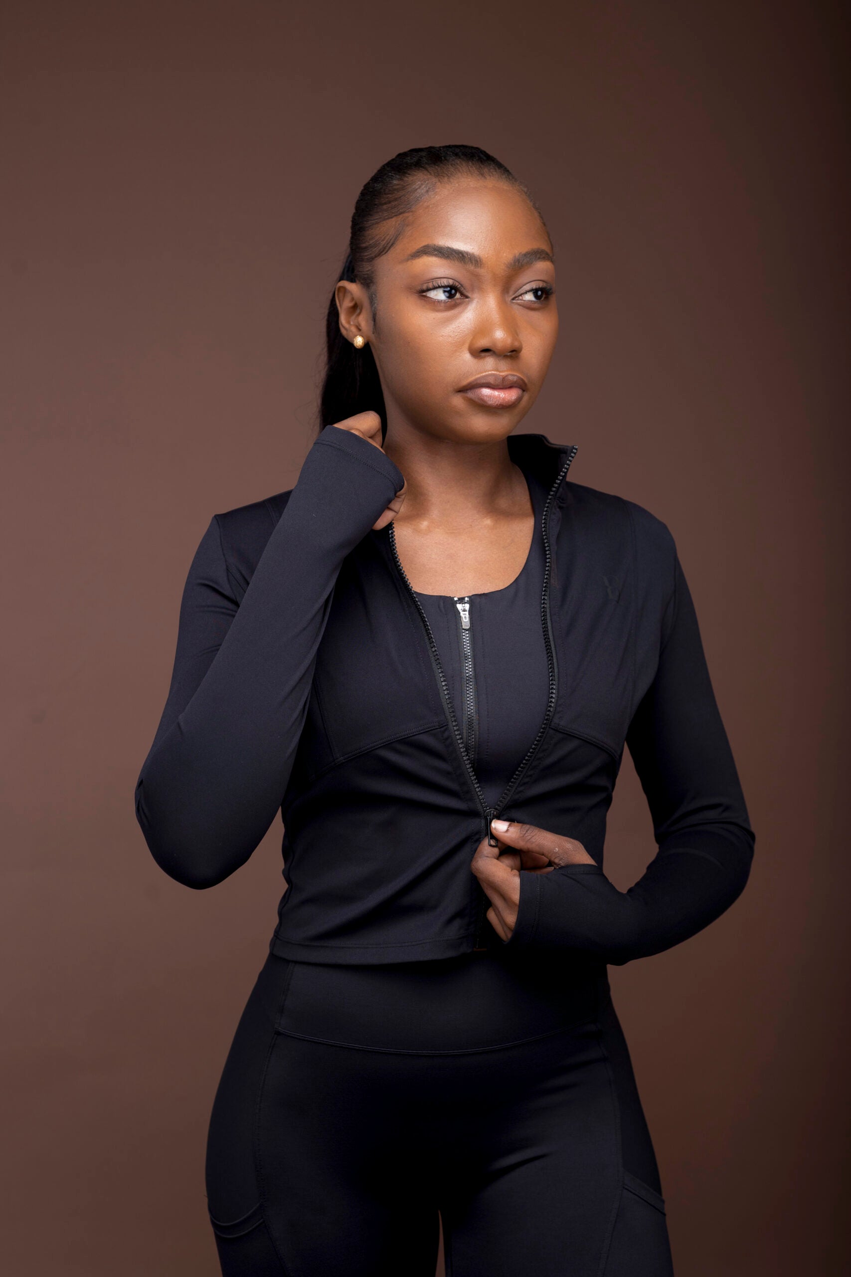 VESTE CROP TECHNIQUE NGUVU